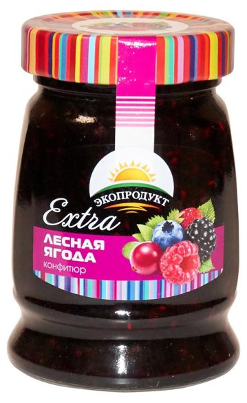 Конфитюр «ЭкоПродукт» Extra, лесная ягода, 370г